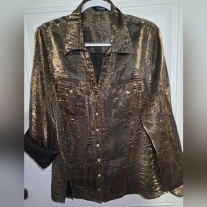 Elementz Women's Gold Blouse NO SIZE.